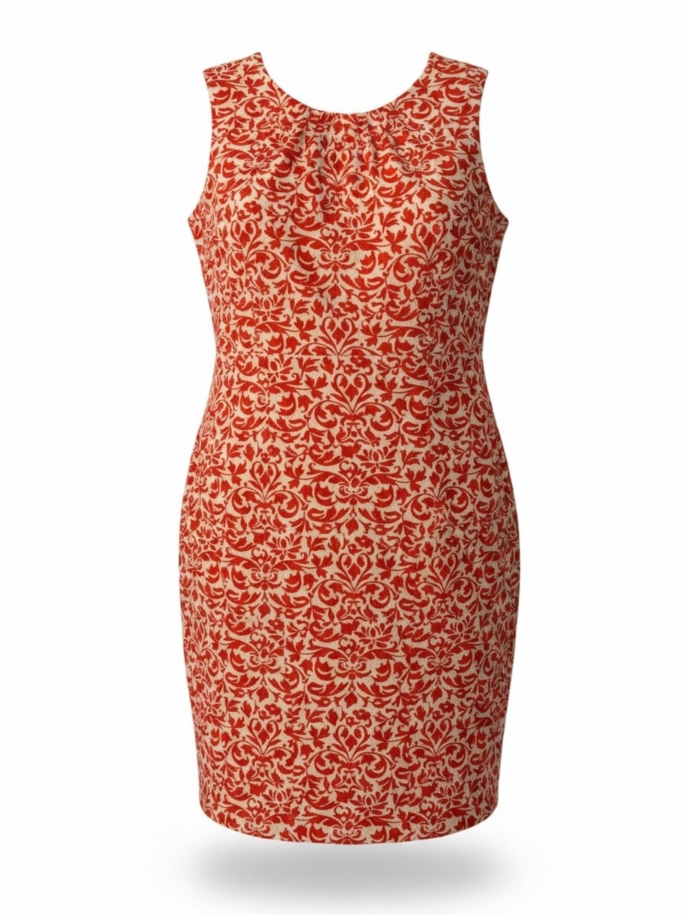 EUC Banana Republic cottton lined Sheath Dress zip back business casual midi 12